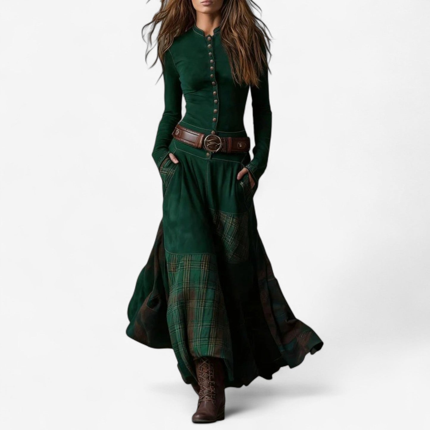 Garnier™ Abito in pelle scamosciata