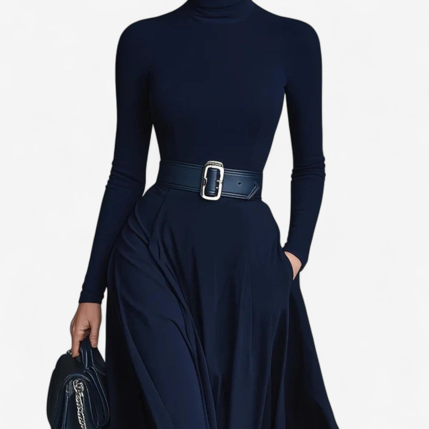 Yvelise™ Abito lungo con collo alto